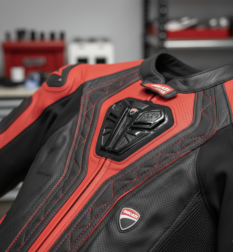 custom Ducati motorcycle suit CE level 2 protection