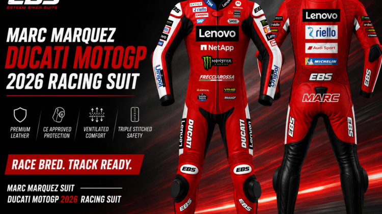 Marc Marquez Ducati MotoGP 2026 Racing Suit by Esteem Biker Suits